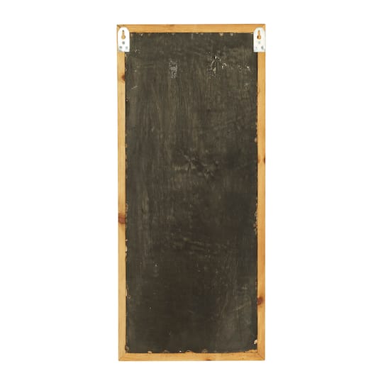 Rectangular Brown Wood Totem Face Wall Art, 32" x 14" x 2"